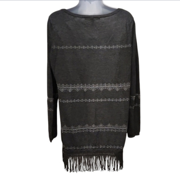 White House Black Market Metallic Fringe Sweater - Picture 5 of 7